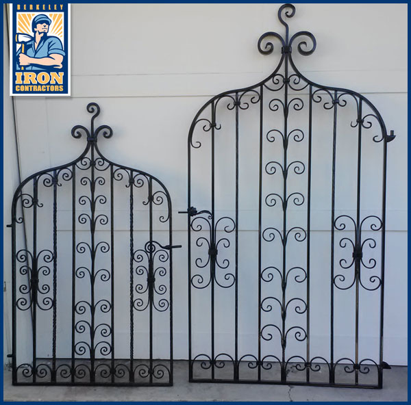 Wrought Iron Courtyard Gate - Before install/ After Fabrication